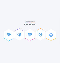 Heart 25 Blue Icon Pack Including Like