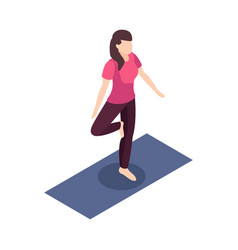 Isometric Woman Yoga