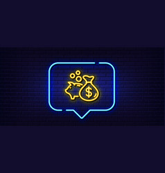 Loan Line Icon Business Mortgage Sign Neon Light