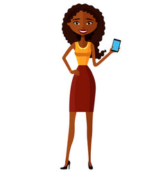 African American Woman With Mobile Phone