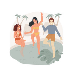 Pool Party Isolated Cartoon