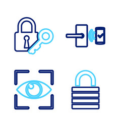 Set Line Lock Eye Scan Digital Door