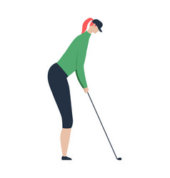 Female Golf Player Composition