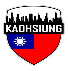 Kaohsiung Skyline Silhouette Taiwan Flag Travel