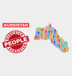 Kurdistan Map Population People And Grunge