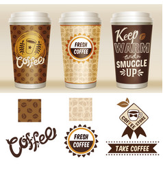 Take Away Coffee Packaging Template Set