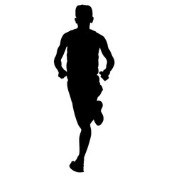 Black Silhouette Runner Man