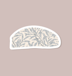 Gray Floral Pattern Sticker