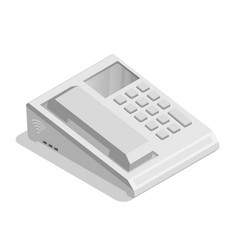 Isometric Landline Wired Office Phone