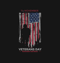 American Flag Veterans Day Design Tshirt