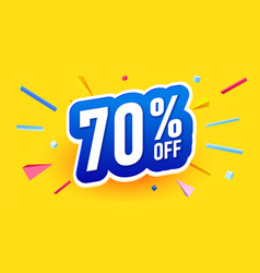 Bold Font Label With Text 70 Percent Off Mega Sale