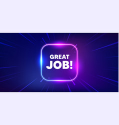 Great Job Symbol Recruitment Agency Sign Neon