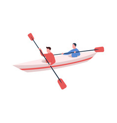 Kayakers Flat Color Faceless Character