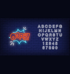 Neon Oops Sign