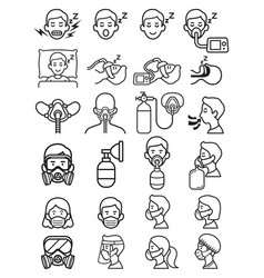 Oxygen Masks And Sleep Aids Icons