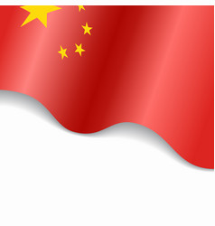 Chinese Flag Wavy Abstract Background