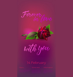 Forever In Love With You Lettering With Rose