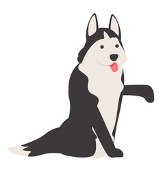 Husky Give Paw Icon Cartoon Cute Face