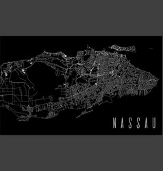 Nassau City Province Map Poster Capital