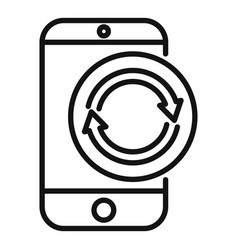 Phone Data Backup Icon Outline Computer