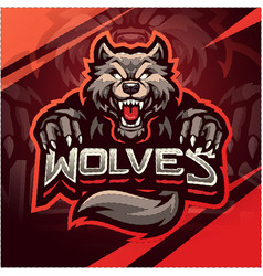 Wolf Esport Mascot Logo Design