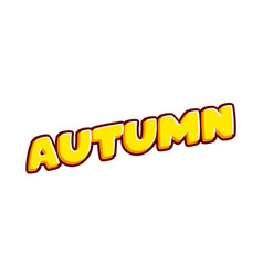 Autumn Text Effect Isolated On White Colourful