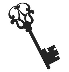 Old Key Silhouette Treasure Symbol Secret Door