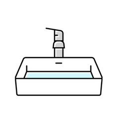 Sink Bathroom Interior Color Icon