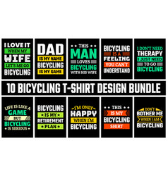 Bicycling T Shirt Design Set