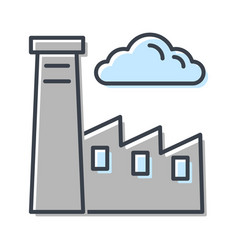 Manufacturing Factory With Exhaust Or Cloud