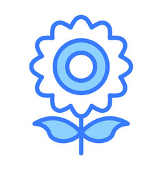 Sunflower Outline Icon Modern Thin Line Symbols