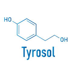 Tyrosol Molecule Skeletal Formula