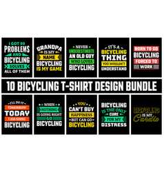 Bicycling T Shirt Design Set