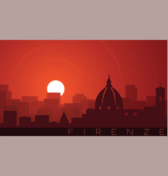 Florence Low Sun Skyline Scene