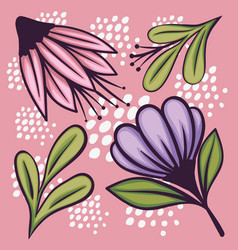 Pink And Purple Flowers Garden Pattern