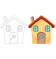 A House Before And After Coloring