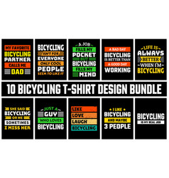 Bicycling T Shirt Design Set