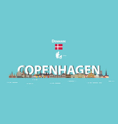 Copenhagen Cityscape Colorful Poster