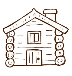 Hand Drawn Log Cabin Icon