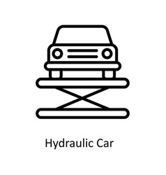 Hydraulic Car Outline Icons Simple Stock