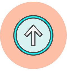 Up Arrow Line Filled Circle Icon