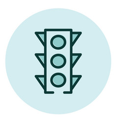 Car Traffic Light On A White Background