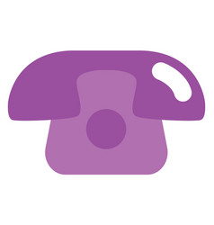 Old Purple Phone On A White Background