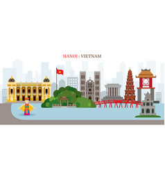 Hanoi Hoan Kiem Lake Vietnam Landmarks Skyline