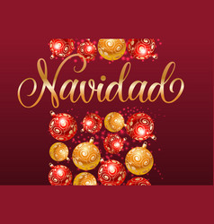 Navidad Lettering With Baubles Pattern