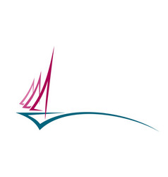 Yacht Symbol With Scarlet Sails