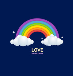 3d Rainbow Pride Love Has No Limits Concept