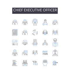 Chief Executive Officer Line Icons Collection