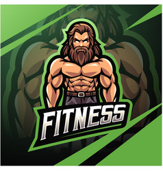 Fitness Man Esport Mascot Logo Design