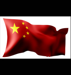 Flag Of The China Waving In The Wind